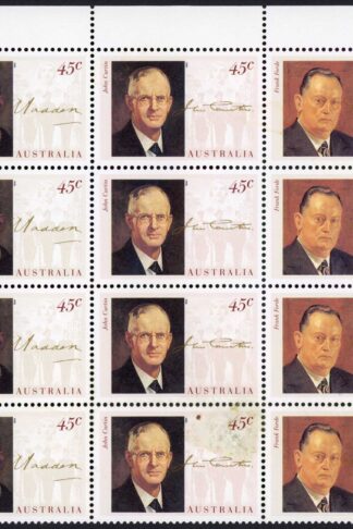 Australia SG1470a/74 1994 Wartime Prime Ministers Set in Block U/M