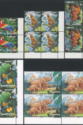 Australia SG1479/83 1994 Australian Zoos Set in Blocks of 4 U/M