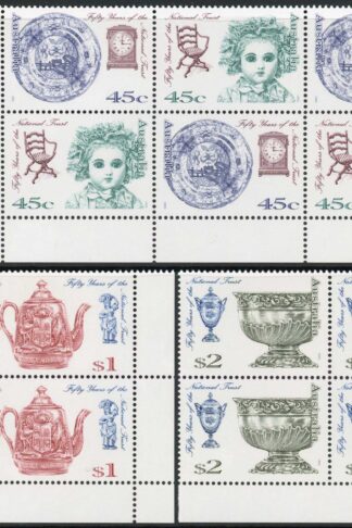 Australia SG1514/17 1995 50th Ann of Australian National Trusts Set in Blocks U