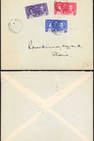 Mauritius 1937 Coronation FDC