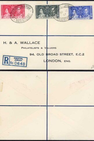 Jamaica 1937 Coronation FDC