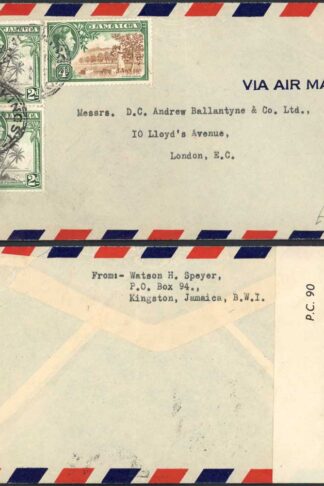 Jamaica KGVI Commercial Airmail Cover
