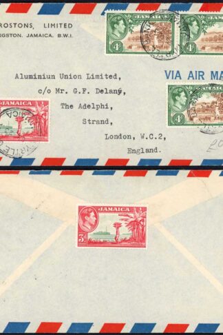 Jamaica KGVI Commercial Airmail Cover