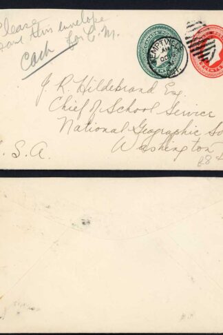 Canada KGV 1c and 2c Compound Franking Stationery envelope