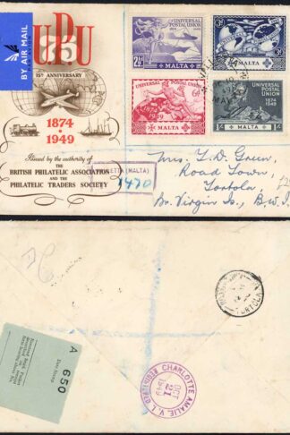 Malta UPU on illustrated FDC
