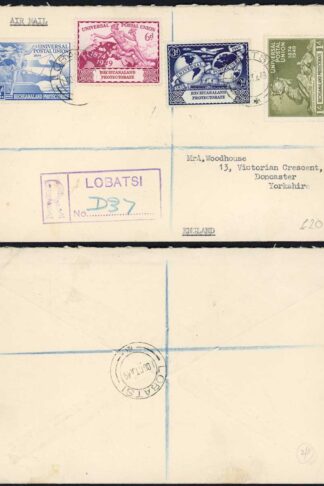 Bechuanaland UPU on a Registered FDC