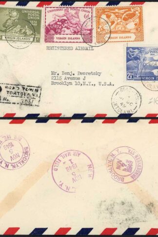 Virgin Is UPU on a Registered Cover (Not FDC)