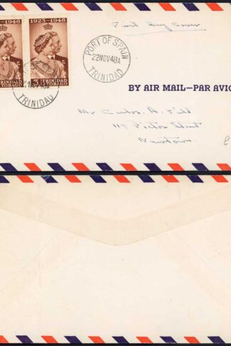 Trinidad and Tobago 3c Pair on an Airmail FDC