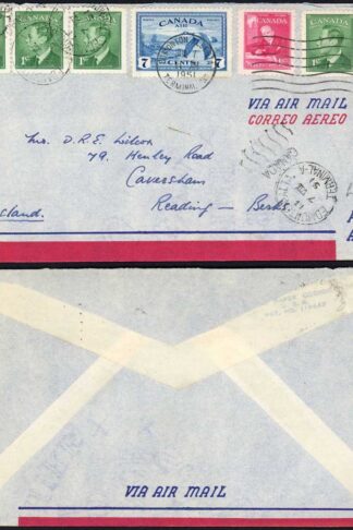 Canada KGVI Airmail Cover