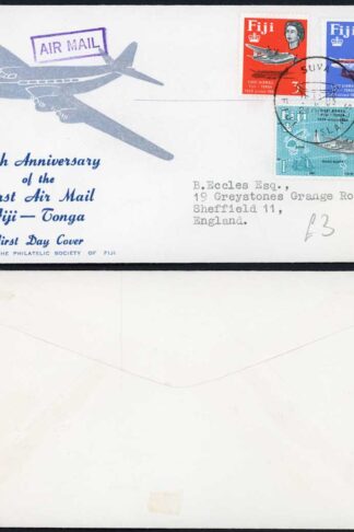 Fiji 25th Anniversary of the first Air Mail Fiji - Tonga