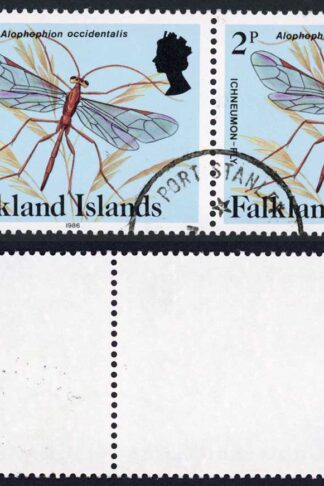 Falkland Is SG470B 2p with 1986 imprint CDS Pair