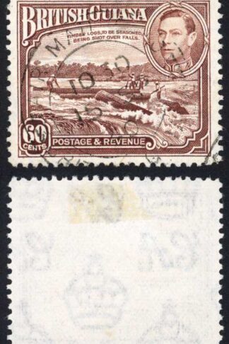 British Guiana SG315 KGVI 60c Red-brown Cat 9.50 pounds
