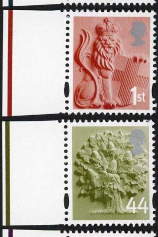 SGEN6b/7b/11b/17a England 2nd 1st 44p and 72p white borders HEAD TYPE 1 U/M