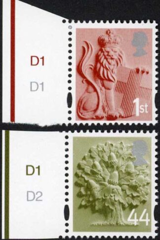 SGEN6b/7b/11b/17a England 2nd 1st 44p and 72p white borders HEAD TYPE 1 U/M