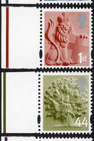 SGEN6b/7b/11b/17a England 2nd 1st 44p and 72p white borders HEAD TYPE 1 U/M