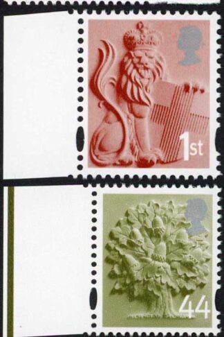 SGEN6b/7b/11b/17a England 2nd 1st 44p and 72p white borders HEAD TYPE 1 U/M