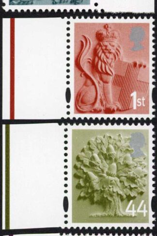 SGEN6b/7b/11b/17a England 2nd 1st 44p and 72p white borders HEAD TYPE 1 U/M