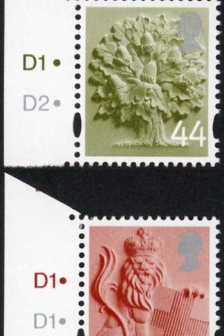 SGEN6b/7b/11b/17a England 2nd 1st 44p and 72p white borders HEAD TYPE 1 U/M