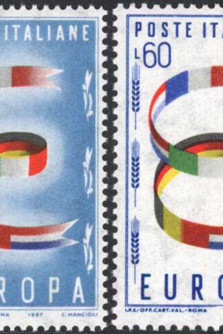 Italy SG950/1 1957 Europa U/M Cat 11.10 pounds