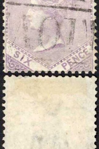 Jamaica SG5 6d Dull Lilac wmk Pineapple Kingston Type B pmk