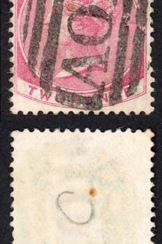 Jamaica SG9 2d Deep Rose wmk Crown CC Kingston AO1 Pmk