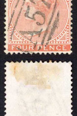 Jamaica SG11 4d Brown orange Wmk CC SUPERB Morant Bay A57 Pmk