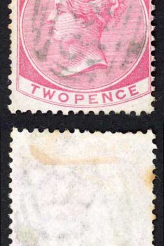 Jamaica SG9 2d Rose Wmk CA Porus A68 Pmk