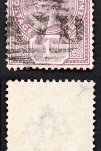 Jamaica SG27 1d Purple and mauve Wmk CA Rodney Hill A71 Pmk