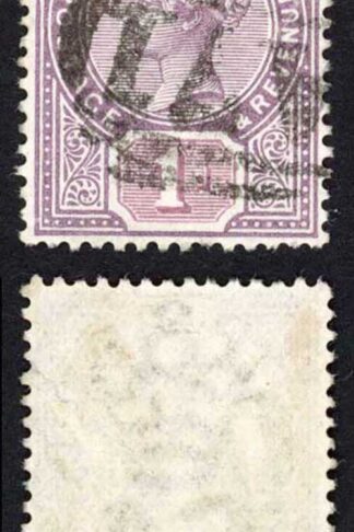Jamaica SG27 1d Purple and mauve Wmk CA Rodney Hill A71 Pmk
