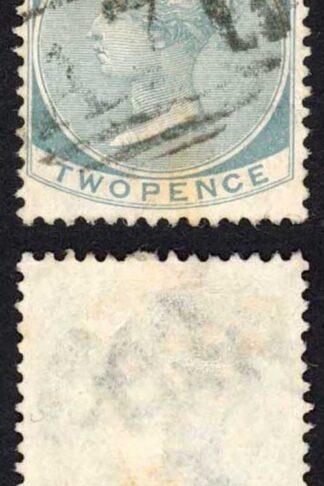 Jamaica SG20a 2d Slate Wmk CA (toned patch) Rodney Hill A71 Pmk
