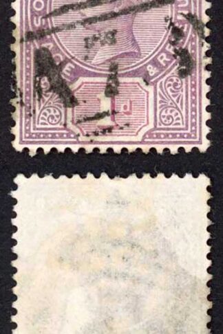 Jamaica SG27 1d Purple and mauve Wmk CA St Anns Bay A73 Pmk