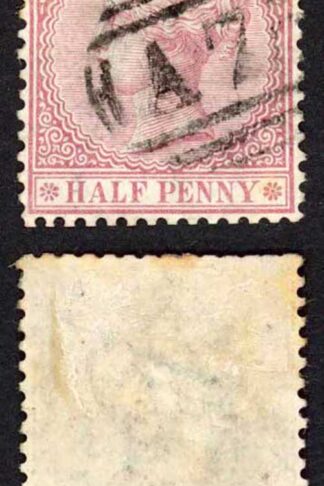 Jamaica SG7 1/2d Claret Wmk CA Savanna-La-Mar A75 Pmk