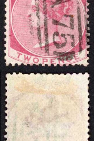 Jamaica SG9 2d Rose Wmk Crown CC (toned) Savanna-La-Mar A75 Pmk