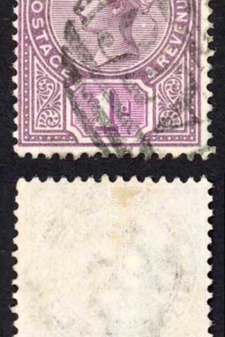 Jamaica SG27 1d Purple and mauve Wmk CA Spanish Town A76 Pmk
