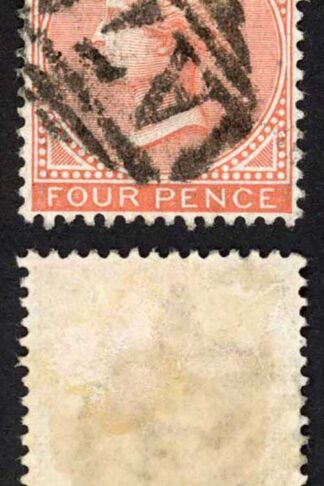 Jamaica SG22b 4d Red-brown Wmk CA Vere A78 Pmk