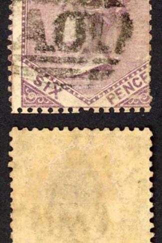 Jamaica SG5 6d Dull Lilac wmk Pineapple Kingston Type D pmk
