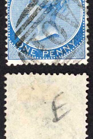 Jamaica SG8 1d Blue Wmk CC Kingston Type E Pmk