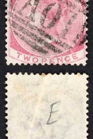 Jamaica SG9 2d Rose Wmk CC (CREASE) Kingston Type E Pmk