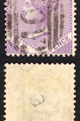 Jamaica SG12 6d Mauve Wmk CC Kingston Type E Pmk