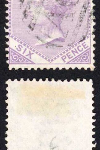 Jamaica SG12 6d Mauve Wmk CC Kingston Type F Pmk