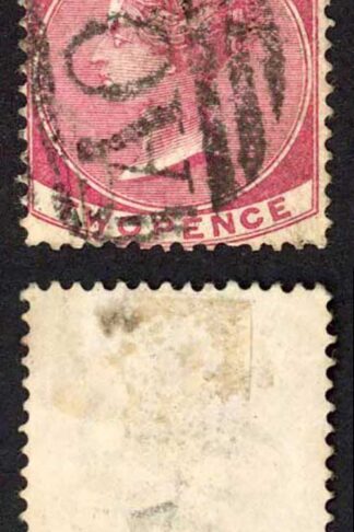 Jamaica SG9a 2d Deep Rose Wmk CC Kingston Type F Pmk