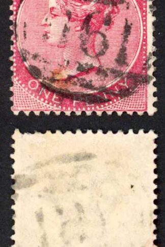 Jamaica SG18 1d Rose Wmk CA Ewarton 196 Pmk