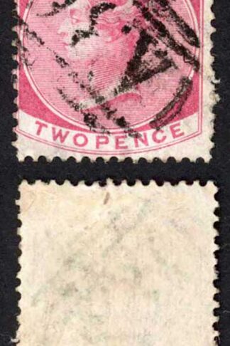 Jamaica SG9 2d Rose Wmk CC Black River A30 Pmk