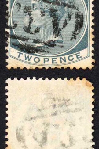 Jamaica SG20a 2d Slate Wmk CA (Toned) Chapeltown A33 Pmk