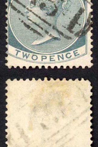 Jamaica SG20a 2d Slate Wmk CA Chapeltown A33 Pmk