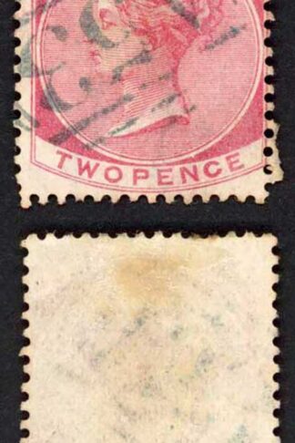 Jamaica SG9 2d Rose Wmk CC May Hill A53 Pmk