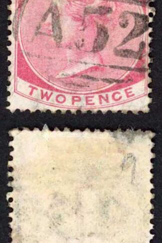 Jamaica SG9 2d Rose Wmk CC (Thin) Mandeville A52 Pmk