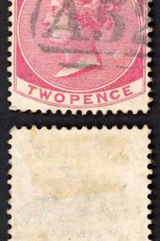 Jamaica SG9 2d Rose Wmk CC (Thin) Mandeville A52 Pmk