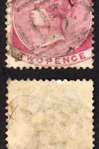 Jamaica SG9 2d Rose Wmk CC Moneague A55 Pmk