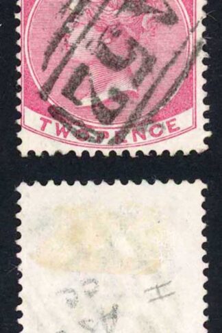 Jamaica SG9 2d Rose Wmk CC Mandeville A52 Pmk